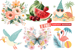 Summer png,Summer Clipart png,Whismcal Summer Spring Clipart Product Image 1