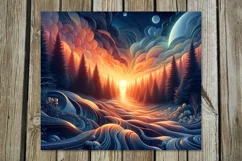 Fantasy landscape | Skinny tumbler Sublimation design PLUS2 Product Image 2