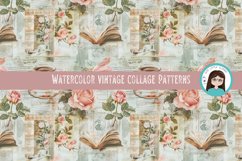Watercolor Vintage Collage Patterns Product Image 6