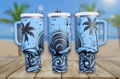 Summer Beach Engraved 40oz Tumbler Svg | Tumbler Wrap Product Image 1