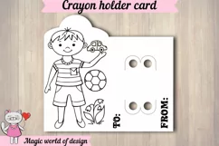 Lovely boy Crayon Holder Card for baby shower svg Product Image 2