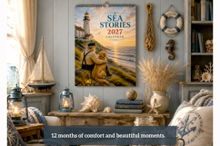 2027 Printable monthly Calendar "Sea Stories"/Wall Calendar Product Image 6