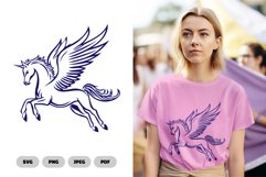 Pegasus SVG and Clipart - Mytical Creature Product Image 1