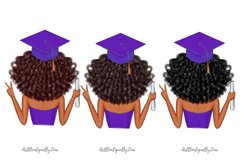 Senior Black Woman Graduation PNG Product Image 6
