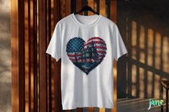 American Flag Gothic Heart Sublimation Product Image 2