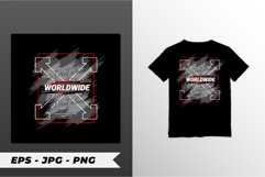 Worldwide writing design, suitable for screen printing Product Image 1