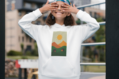 Minimalist Sunrise Hillside Pillow Design Product Image 6