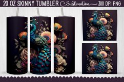 3D Colorful Peacock Flowers Tumbler Bundle - 10 Designs Product Image 7