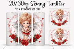 Valentine&#039;s Day Skinny Tumbler - Sublimation Tumbler Design Product Image 1