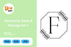 Romantic Rose Monogram Art Product Image 1