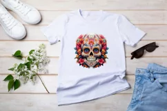 Sugar Skulls Sublimation, Day of The Dead png Product Image 3