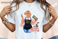 Boss Babe Lash Artist Blonde Woman PNG Sublimation Design Product Image 6