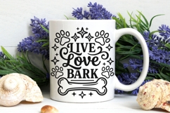 Live Love Bark Svg, Dog Mom Svg, Dog Lover Svg, Fur Mama Svg Product Image 7
