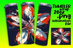 USA Flag Tumbler Wraps Watercolor Art 20oz Product Image 1