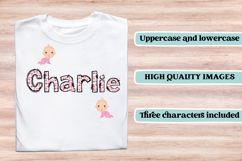 Baby Girl Alphabet, baby girl letters doodle, baby clipart Product Image 6