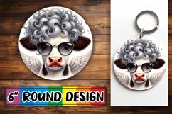 Bright Keychain Sublimation Circle, Valentines Product Image 1