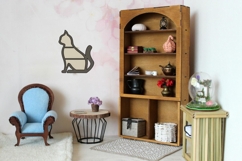 Tiny dollhouse cat shelf digital file download miniature box Product Image 5