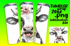 Charming Farm Cow Tumbler Sublimation - 20oz Product Image 1