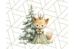 Winter Animal Masquerade Clipart PNG Woodland Animals Product Image 2