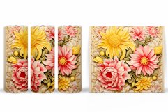 Floral Tumbler Wrap. Flowers Tumbler Sublimation Product Image 2