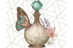 Vintage Butterfly PNG Clipart, Fairytale Cottagecore Images Product Image 2