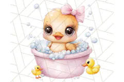 Farm Animal Babies in Bubble Bath PNG, Nursery Clipart Product Image 2