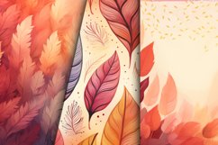 Autumn Boho Ombre backgrounds Watercolor Clipart Bundle Product Image 3