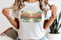 Charleston SC PNG, Vintage Rainbow Row Southern Sublimation Product Image 6