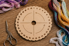 Kumihimo braiding disc laser cut file Product Image 6