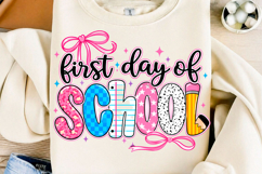 Coquette First Day of School Png Back to Product Image 1