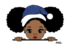 Christmas Black Girl SVG Afro Puff Snowflakes Leopard Product Image 6