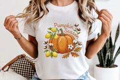 Faux Embroidery Pumpkin Season PNG Fall Sublimation Design Product Image 6
