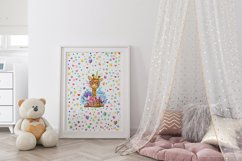 Giraffe girl Colorful Watercolor JPG Product Image 9