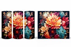 Flowers Tumbler Wrap Design. Sublimation Tumbler Flowers Product Image 2