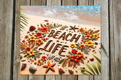 BeachLife flowers | 4 summer Skinny Tumbler Sublimation PL2 Product Image 2