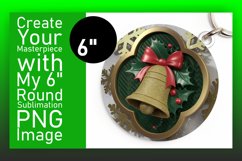 Charming Keychain Round Design Template , 3D Xmas Product Image 1