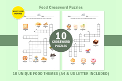 PreSchool 10 Food Crossword Activity Pages for Kids Product Image 6
