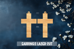 24 Cross Earrings Laser Cut SVG I Christian Cross Earrings Product Image 7