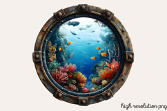 Under the Sea Window Clipart PNG Product Image 1