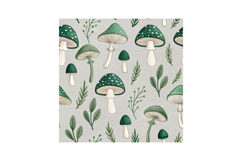 Scandinavian Mushroom Folk Digital Paper, Seamless Pattern Product Image 6