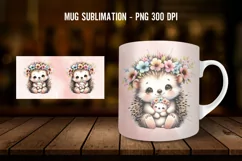 Porcupine Mother's Day Mug Sublimation | Mother's Day Product Image 1