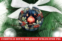 Christmas Round Ornament PNG | Christmas | Sublimation | PNG Product Image 1