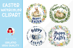 Easter Round Sign I Easter Door hanger decor Product Image 1