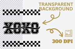 Black &amp; White Checkered Valentine Sublimation | XOXO Bow Product Image 3