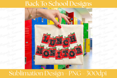 Lunch Monitor PNG, Apple Letters Sublimation T-Shirt Design Product Image 1