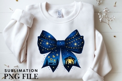 Blue Christmas bow png design for T-shirts Product Image 3