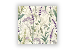 Lavender Toile Digital Paper Pack, Vintage Floral Toile Product Image 6