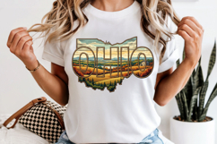 Ohio State Map PNG, Vintage Forest &amp; Nature Sublimation Product Image 6