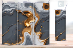 Abstract Waves Tumbler Sublimations , 20 oz Tumbler Wrap Product Image 3
