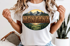 Montana State PNG, Vintage Big Sky Country Elk Sublimation Product Image 6